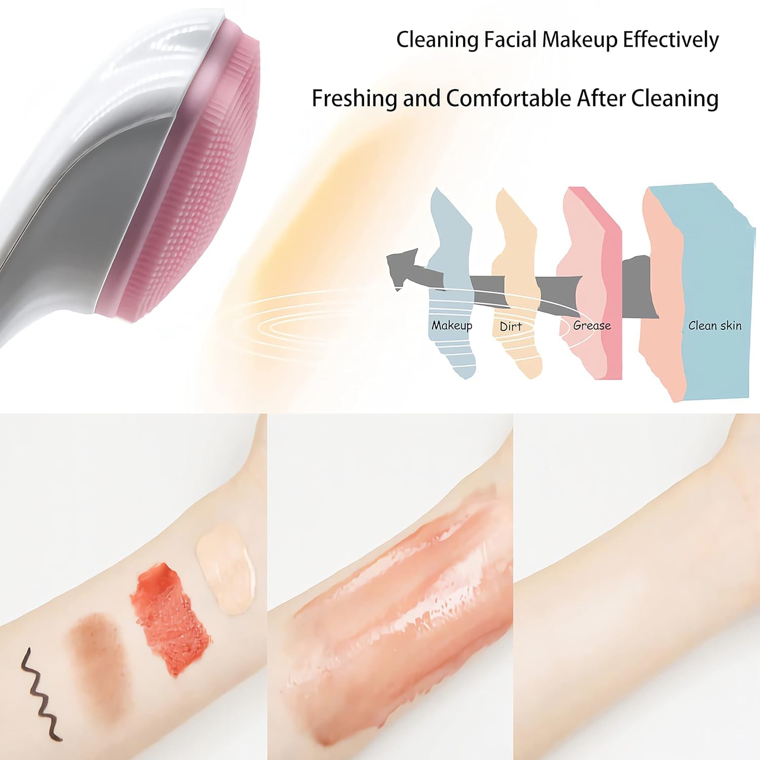 1 pcs Silicone Face Scrubber Exfoliating Brush, Manual Handheld Massager, Facial Cleansing and Blackhead Scrubber, Soft Bristles for Face Skincare (Random Color) view 2