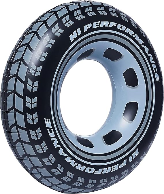 Intex Giant Tire Tube 36 Inch Swim Ring For Summer | Swimming Pool Tube for Kid's | Big Size Cool Black Wheel Tire Men Swimming Ring buy online in Pakistan