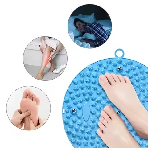 Circular jogging finger press board, foot massage foot pad, adult toe press board, meridian through soft silicone pedal...