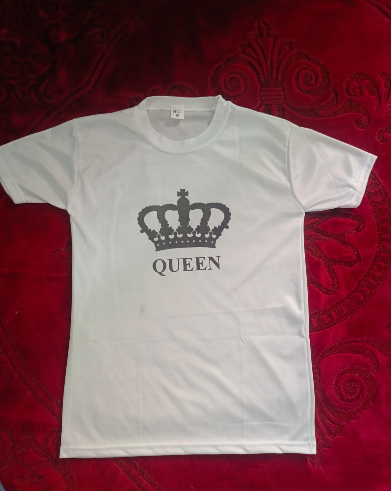 King & Queen Style White T-Shirt - King & Queen Design T-Shirts  – Best Quality T-Shirts For Girls | T-Shirt For...