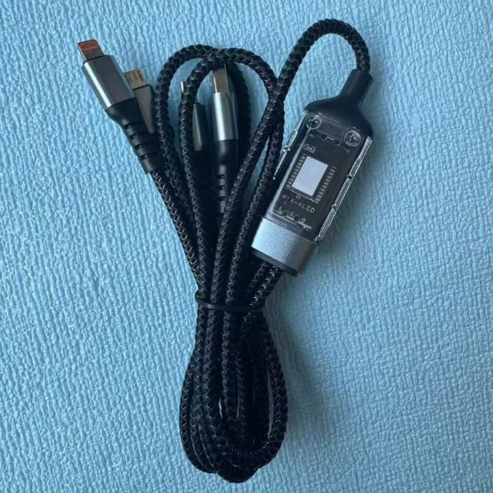 Gamen 3 in 1 Fast Charging Cable | 100W Fast Charging Cable Multi Charger Cable Nylon Braided Multiple USB Universal 3 In 1 Charging Cord Adapter With Type-C Micro BYJ ( With Box ) buy online in Pakistan