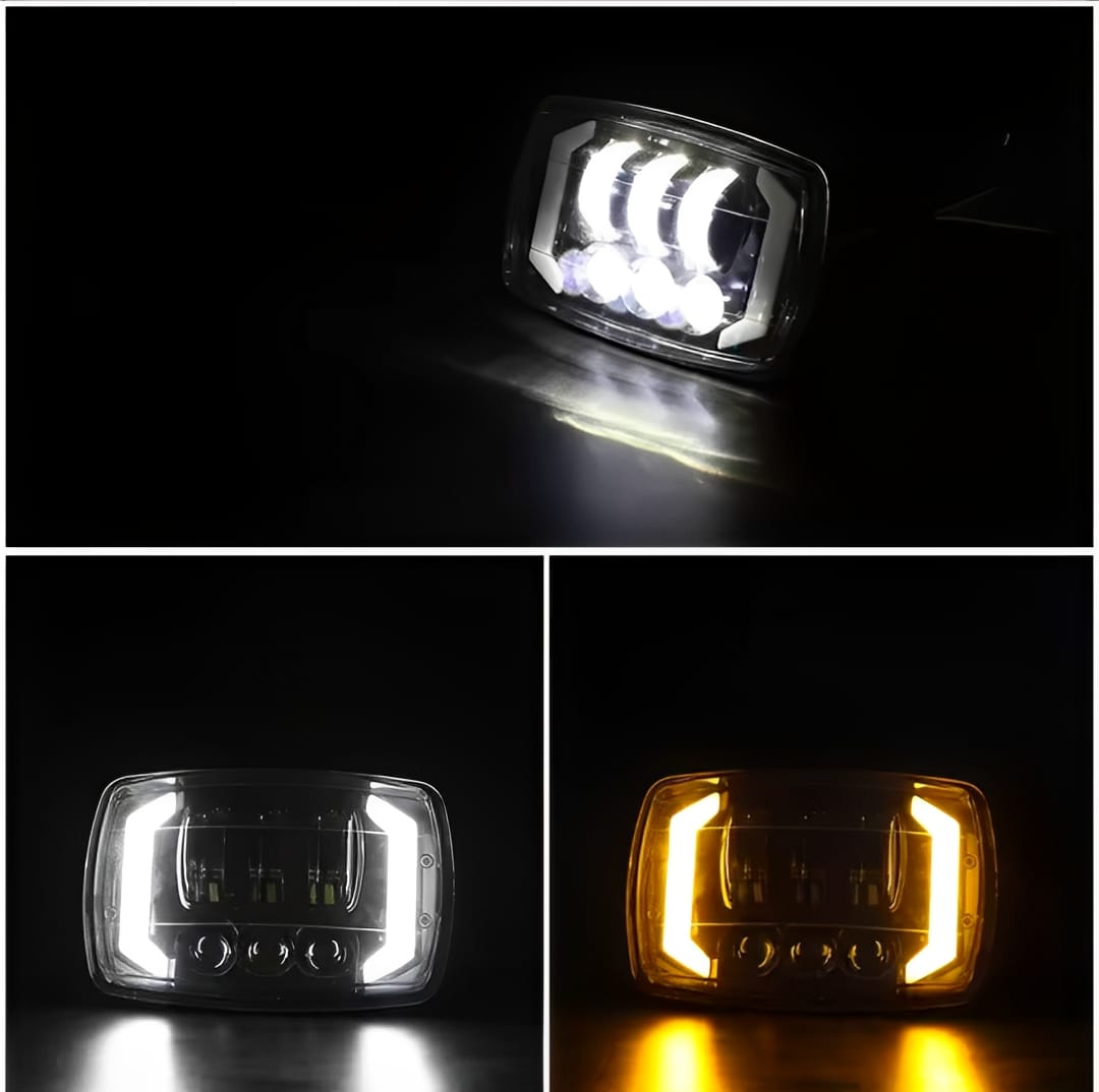 R60 Upgraded Headlight Beam for Honda CD70 / CG125 – Aluminum Body with Built-in DRL and Yellow Turn Indicators buy online in Pakistan