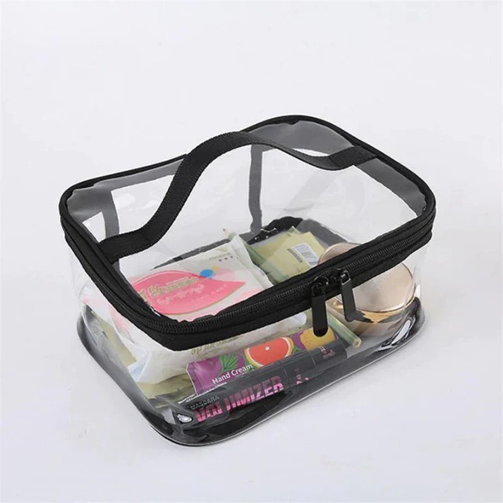Clear Travel Makeup Bag – Waterproof, Portable, and Stylish Organizer for Cosmetics & Toiletries - Transparent Clear...