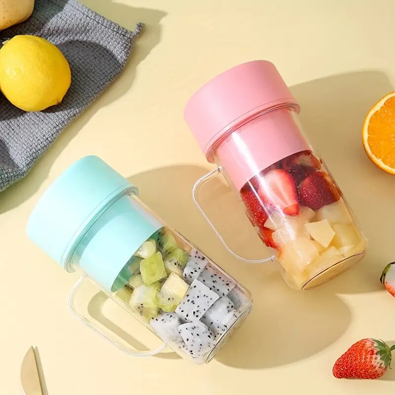 Crusher Juicer - Mug Shaped Portable Blender With Straw | Portable Blender,Juicer Portable Outdoor Juicing Cup | Home Mini Cordless Juicer - Random Color view 2
