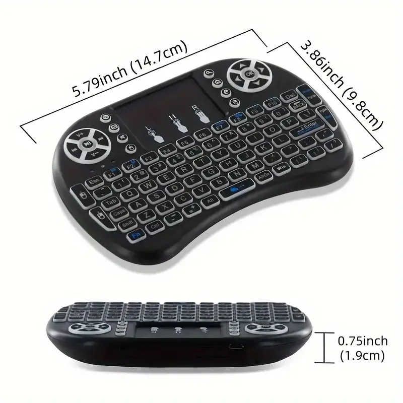 i8 2.4G Mini wireless keyboard with touchpad | 7-color Backlight ,plug and play | Super cool design | Perfect for Android TV Box, Smart TV, Projector, PS3 buy online in Pakistan
