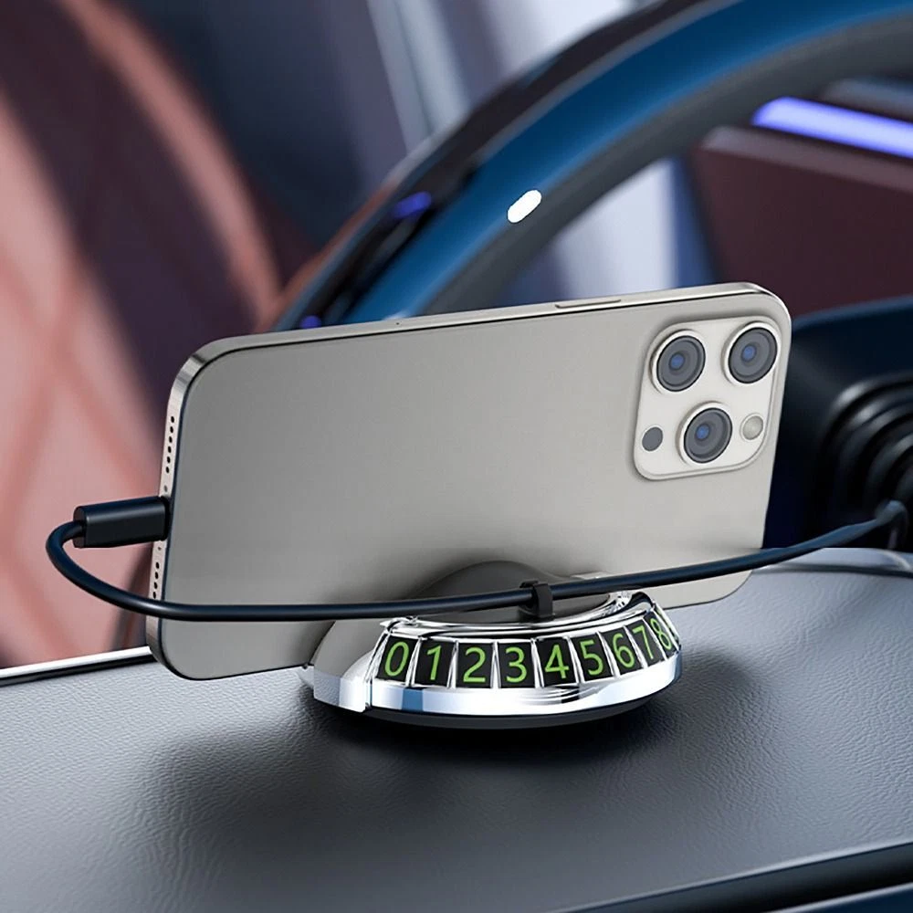 2 in 1 Dashboard Car Phone Holder with Navigation Bracket - 360° Rotation Phone Bracket For Car Use - Random Color buy online in Pakistan