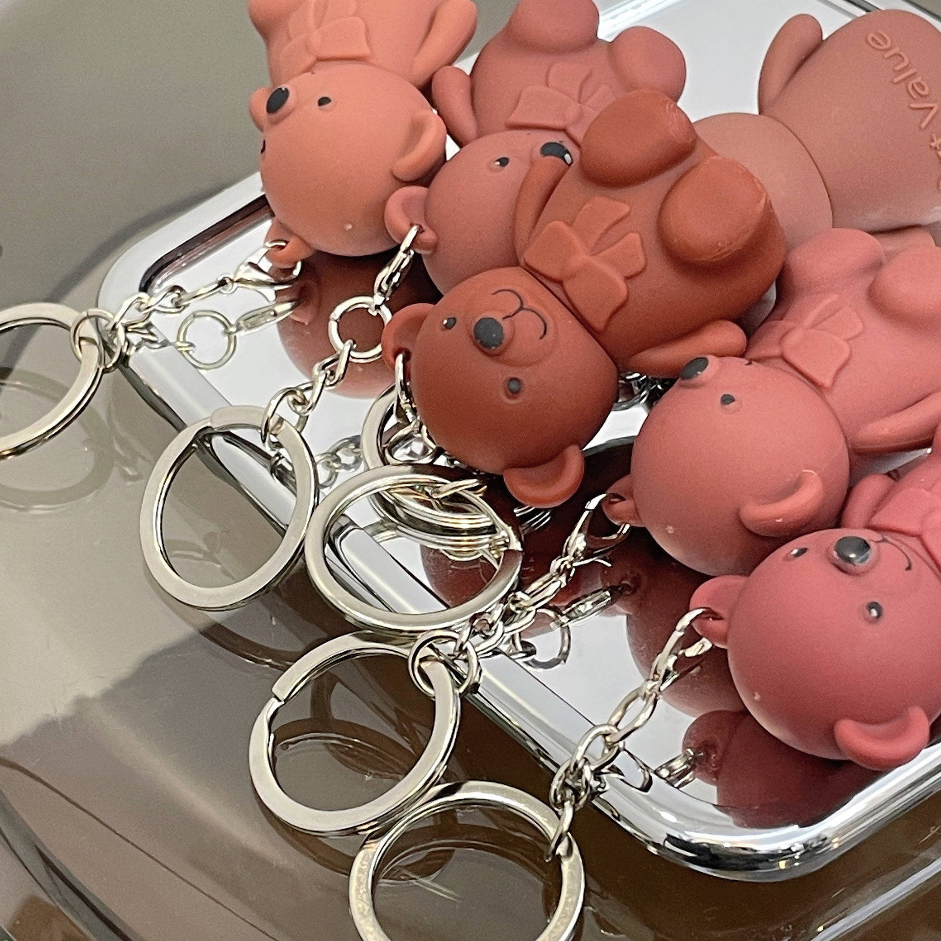 6-Piece Cute Bear Keychain Liquid Lipstick Set – Mist Matte Velvet Finish, Moisturizing Lip Stain, Waterproof & Long-Lasting Lip Gloss (6 Colors) buy online in Pakistan