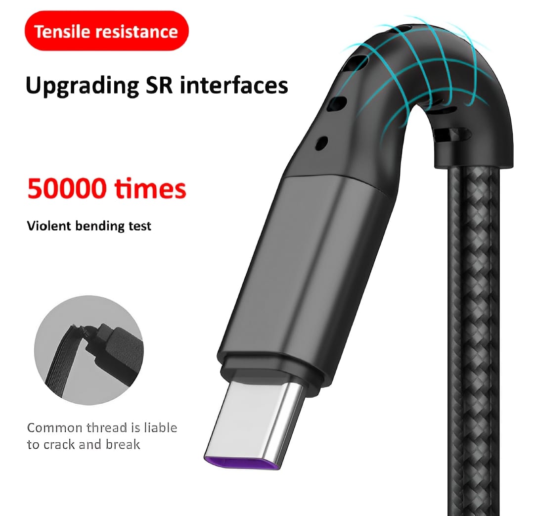 3 in 1 USB Fast Charging Cable – Lightning, Micro USB & Type-C | Compatible with iPhone, Android, Xiaomi, Huawei, Samsung, iPad buy online in Pakistan