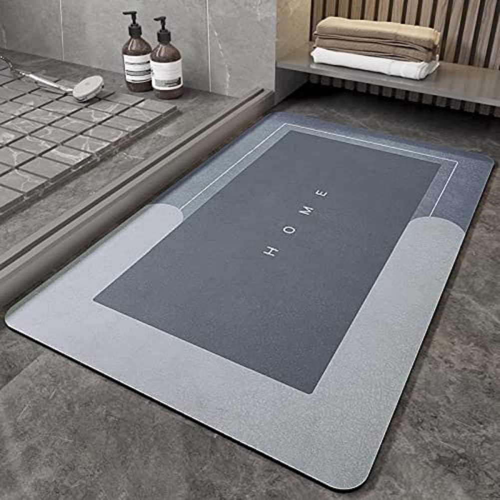 Best Quality Quick-Dry Non-Slip Home Mat – Absorbent, Washable Square Floor Mat for Bathroom, Kitchen & Entryway - Random Color buy online in Pakistan