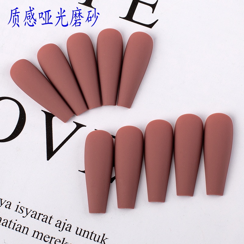 24Pcs O.TWO.O Brown Matte Nails with accessories buy online in Pakistan