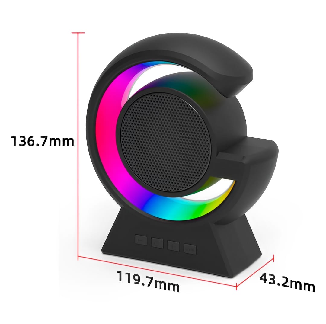 BX-39 Mini G Wireless Speaker with RGB Light & Wireless Charging – Portable Bluetooth 5.3 Speaker & Bedside Lamp buy online in Pakistan