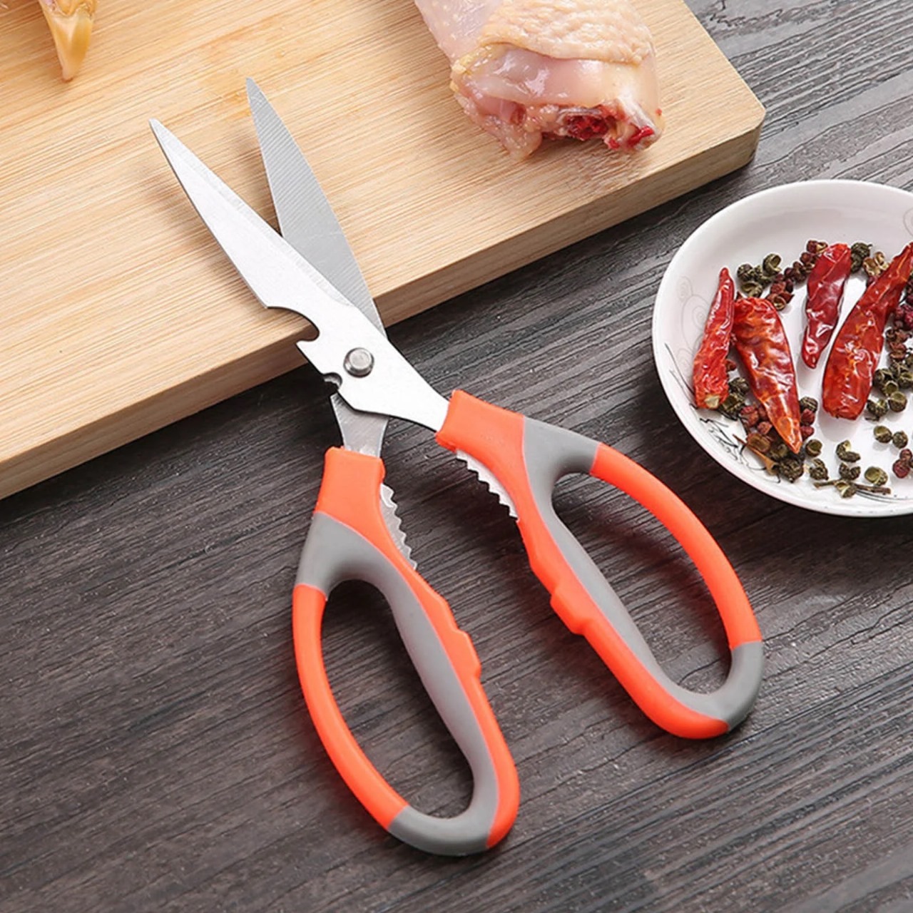 Multifunction Kitchen Scissors Heavy Duty Food Shears for Chicken Meat Vegetable Fish Herb Poultry Stainless Steel Cooking Scissors with Comfortable Handle view 5
