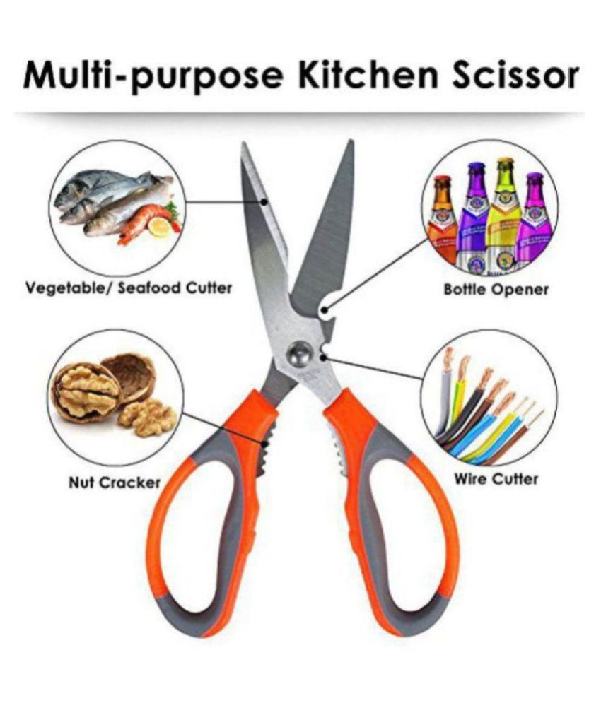 Multifunction Kitchen Scissors Heavy Duty Food Shears for Chicken Meat Vegetable Fish Herb Poultry Stainless Steel Cooking Scissors with Comfortable Handle view 2