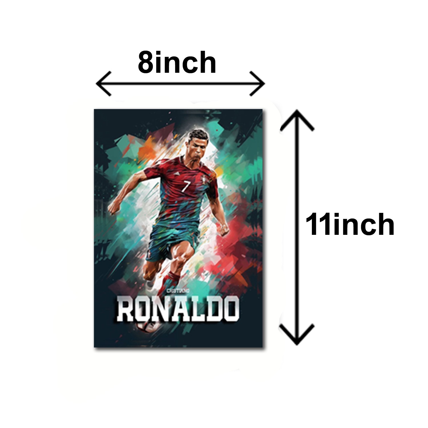 set of 3 Cristiano Ronaldo CR7 Wooden Sticky Photo Frame | Football Wall Art for Home Décor Photo Frame for Wall | Sticky Photo tiles For Room Decor/For Football Fans Gift buy online in Pakistan