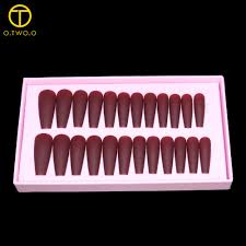 24 Pcs Matte Perfection – O.TWO.O Brown Nail Polish for a Luxe Look | Best Nails for women buy online in Pakistan