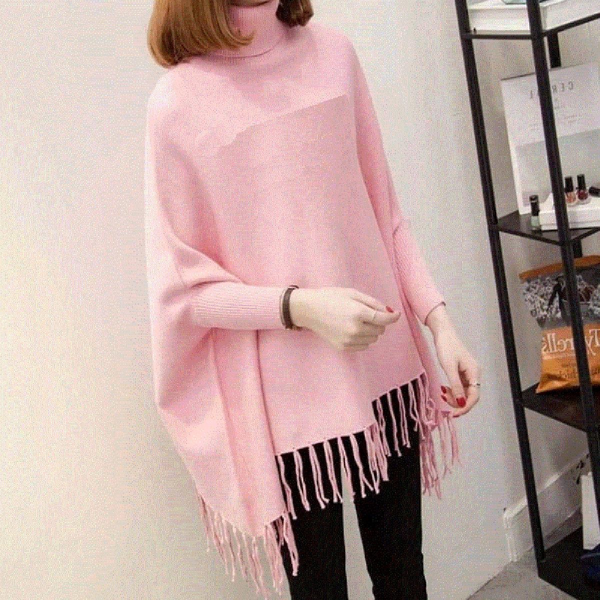 Stylish Pink Fleece Poncho - Free Size, Ready to Wear & Fits All | Best Quality Top For Girls - Best Quality Poncho For Winter - Pink Color buy online in Pakistan