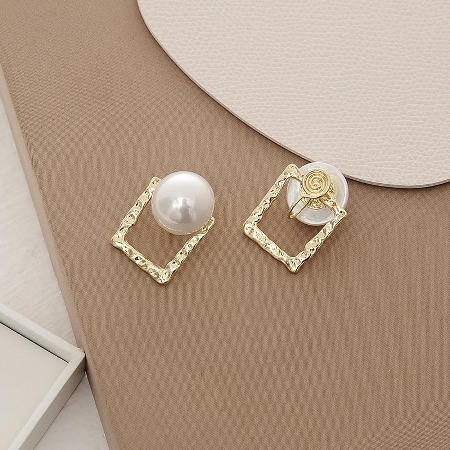 Korean Square Pearl Shape Earing | Ethnic wear | Casual wear for girls buy online in Pakistan