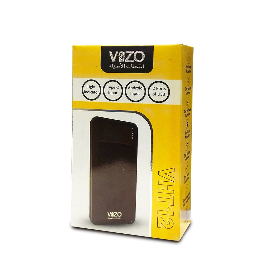 VHT-12 – 10,000mAh Full-Size Power Bank | Vizo VHT-12 Power Bank | Best Quality Power Bank Vht12 - Android Power Bank -...