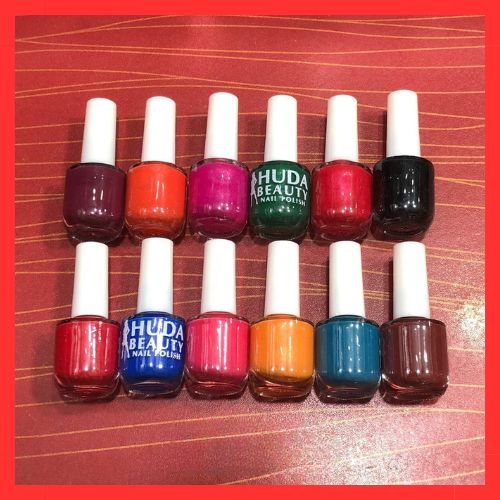 06 Pcs Huda Beauty Nail Paint With Free Nail Polish Remover, Pack of 2 | Best Quality Nail Polish with Nail Polish Remover - Multicolor buy online in Pakistan