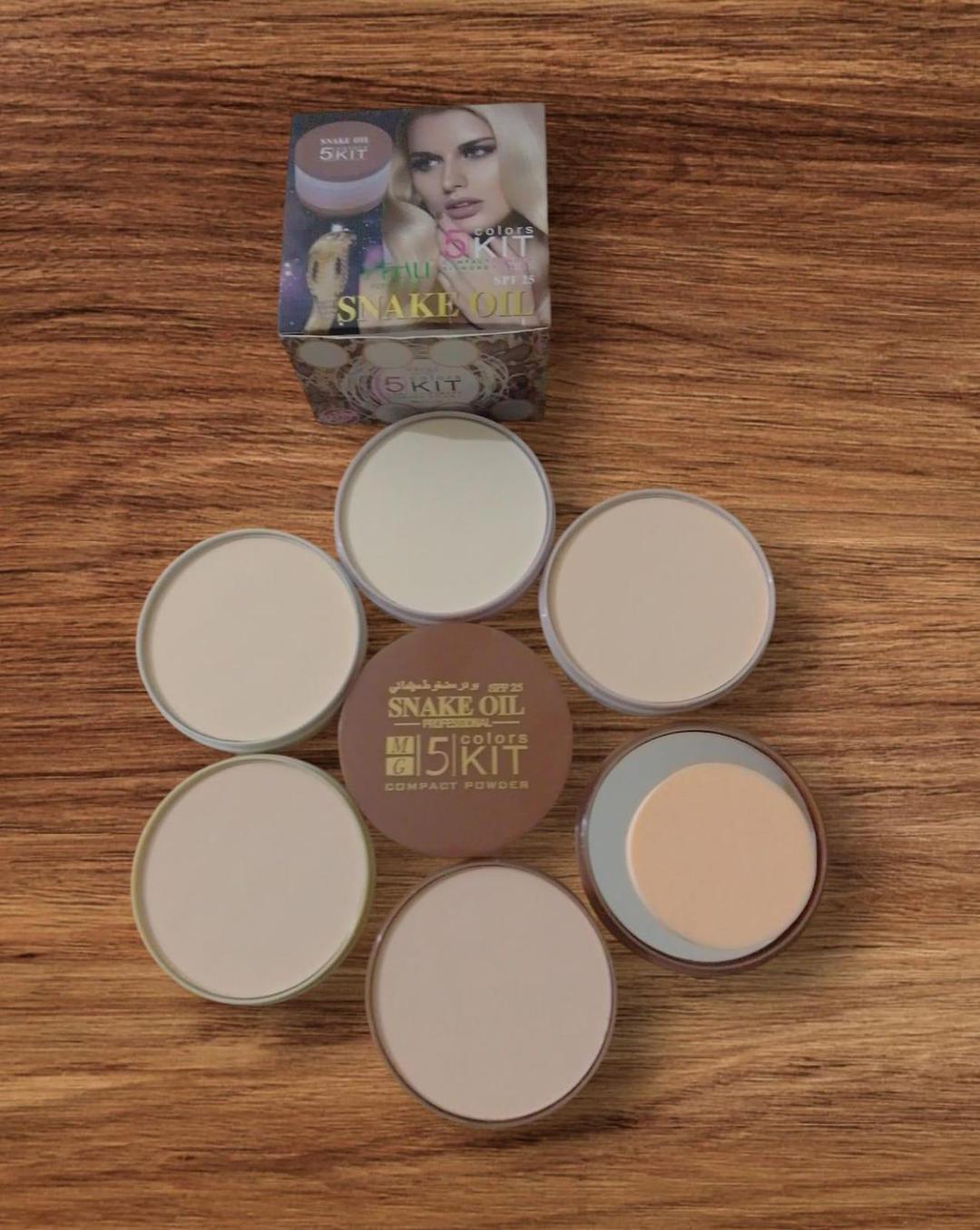 Pack Of 01 - 5 in 1 | Multi-Shade Face Powder Palette with Mirror | Compact Makeup Kit for All Skin Tones | Natural Finish & Easy Blending buy online in Pakistan