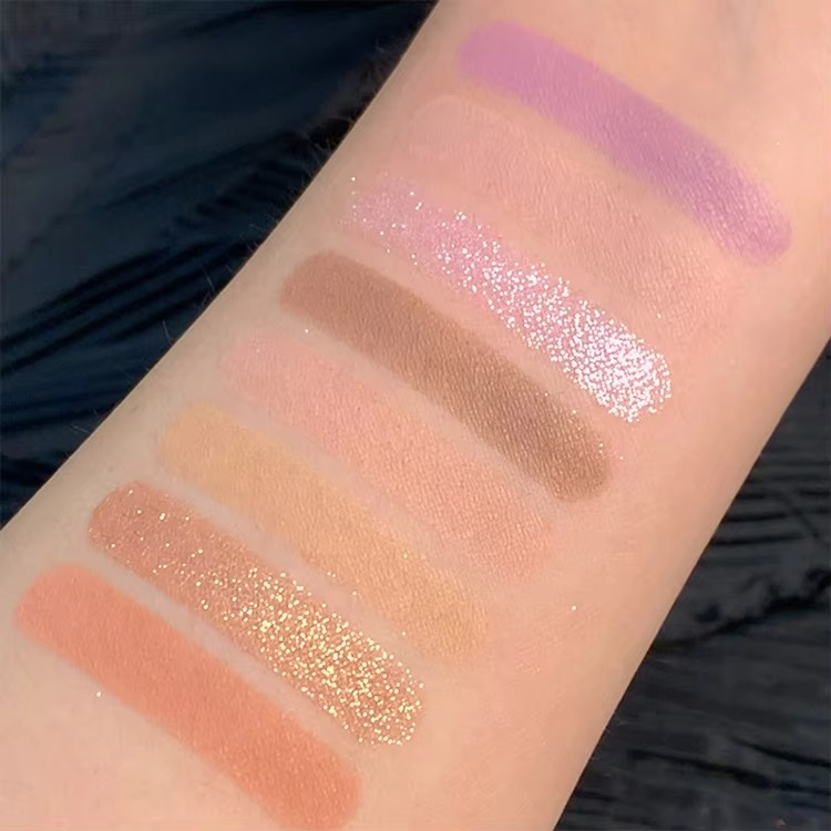 08 Colors Biya Star Flash Eight-Color Eye Shadow Palette Matte Pearl Light Fine Color Milk Tea Earth Niche Glitter Eye Shadow - 8 colors Korean Trending Eye Shadow Palette buy online in Pakistan