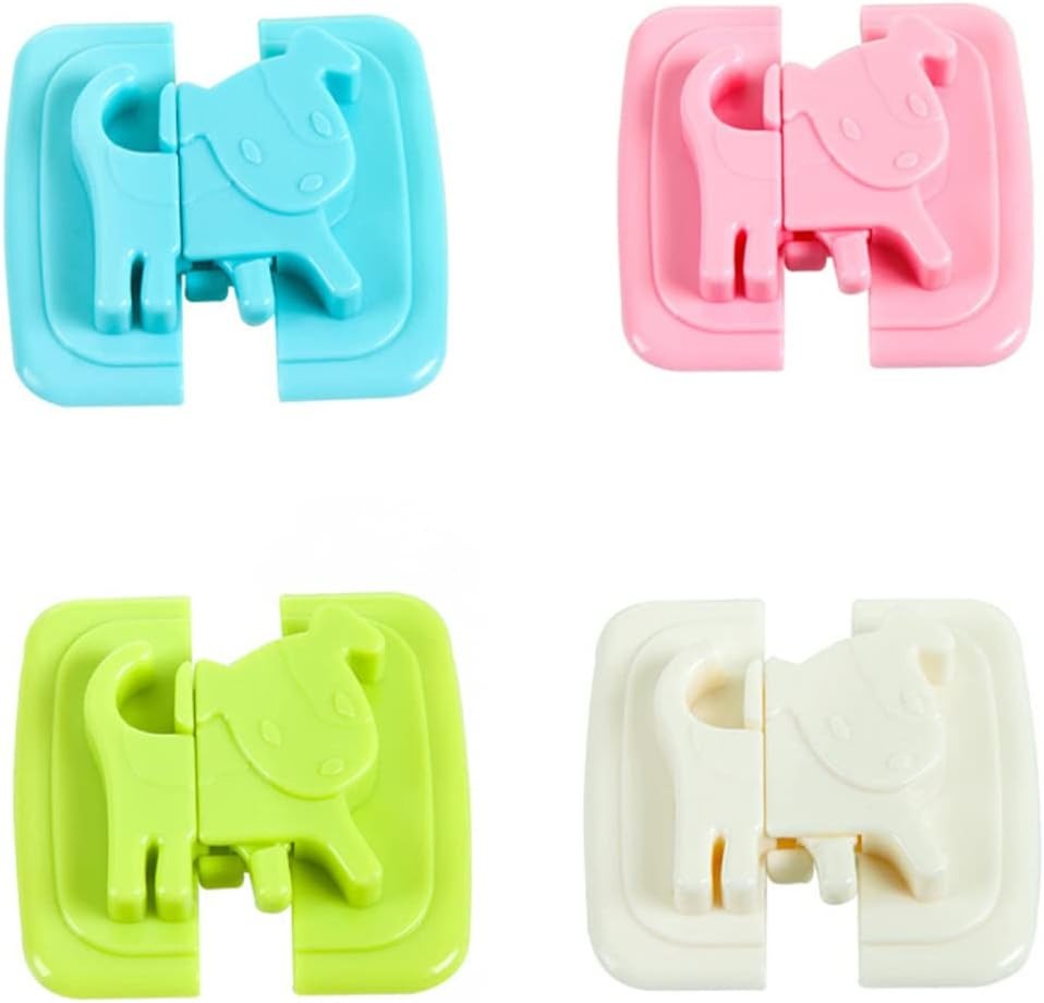 01 PCs Cute Dog Shape Cartoon Cabinet Door Child Safe Lock Refrigerator Toilet Baby Safety Tools | Refrigerator Lock | Lock For Cabinet - Random Color buy online in Pakistan