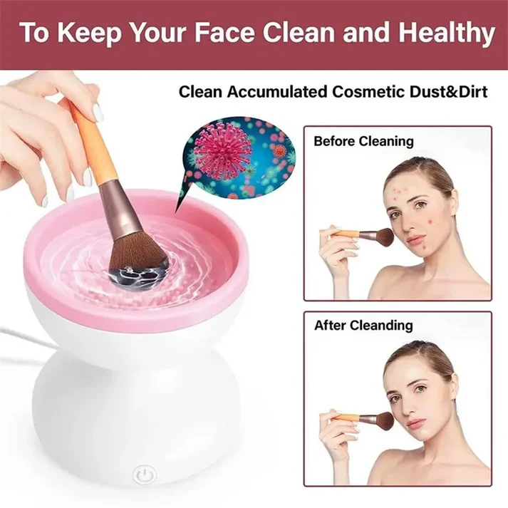 Electric Makeup Brush Cleaner Machine Gentle And Efficient Cleaning USB Powered Electric Scrubber Makeup Supply buy online in Pakistan