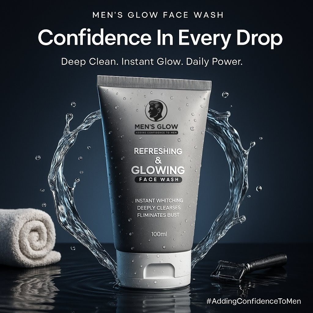 Men's Glow Facewash Bundle – Facewash + Whitening Cream Combo Set buy online in Pakistan