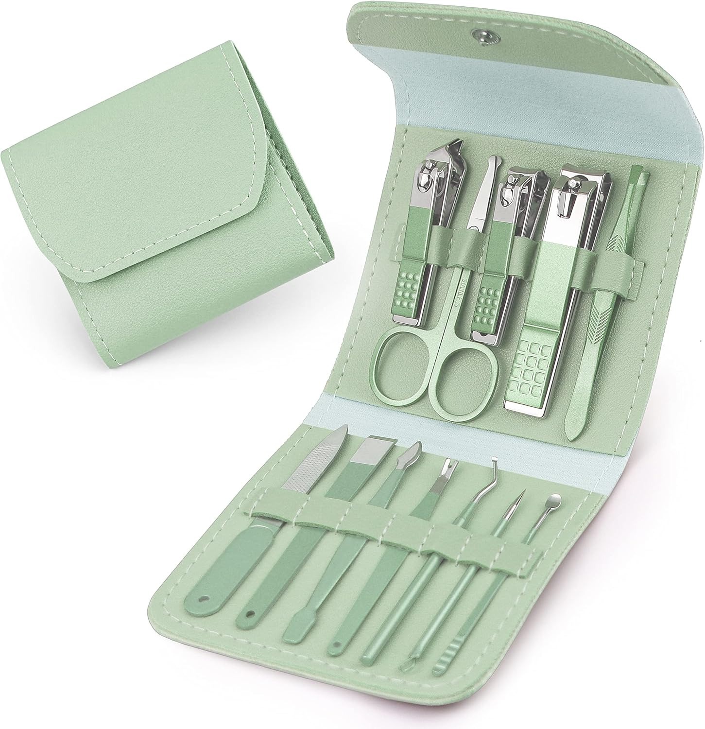 Brandomatic Manicure Kit, 16-in-1, Nail Clippers, Cuticle Scissors, Nail Files, Nail Polish Remover - Random Color buy online in Pakistan