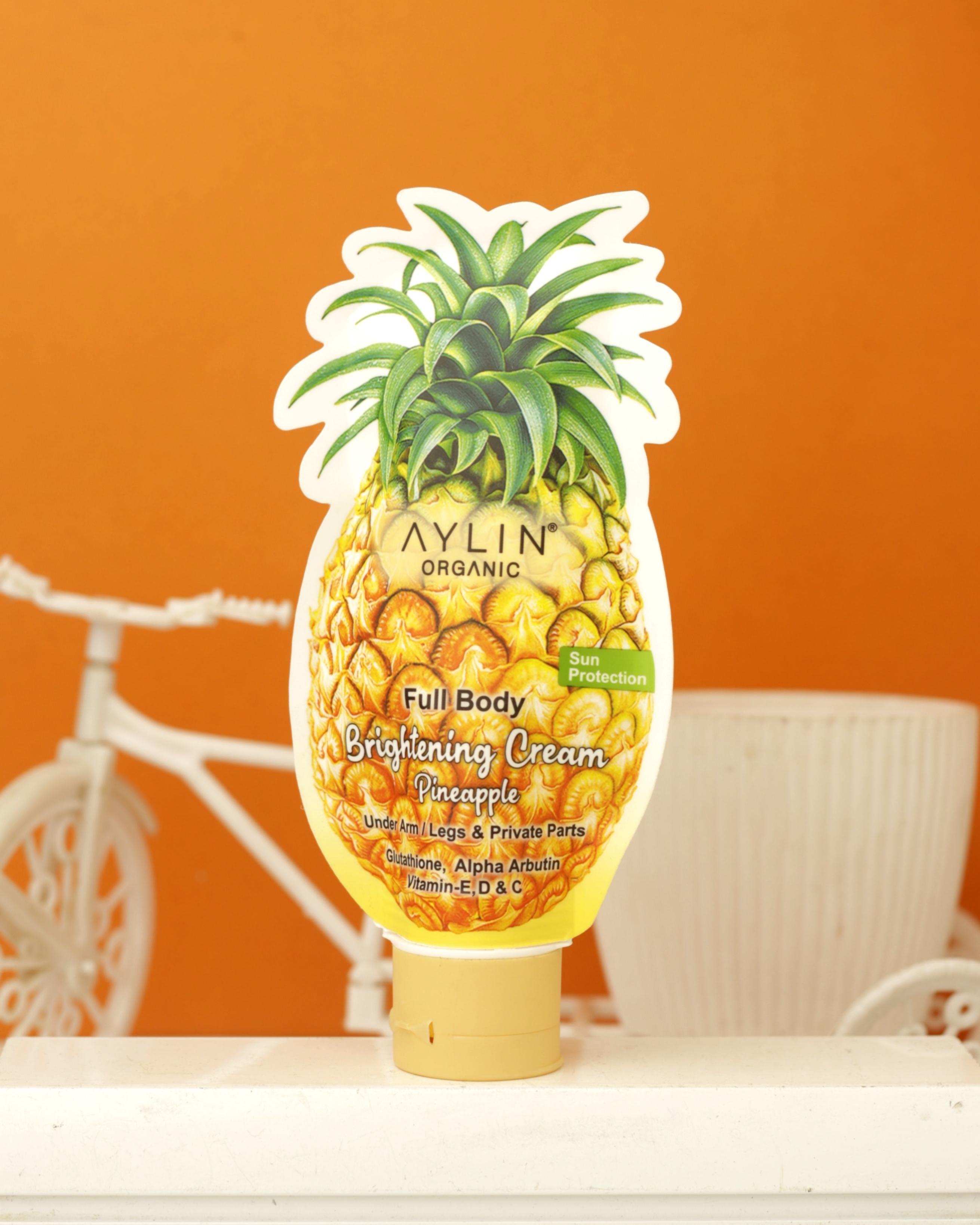 Aylin Organic Full Body Brightening Cream With Pineapple Extract 100 ml buy online in Pakistan
