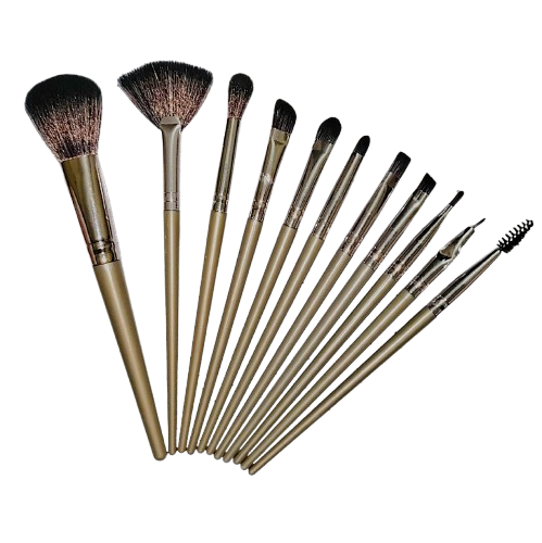 11 Pieces Soft Fluffy Makeup Brush Set - Cosmetics Brush Set - Makeup Brush Kit - Blush and Powder Brushes - Makeup Brushes for Foundation - Without Box