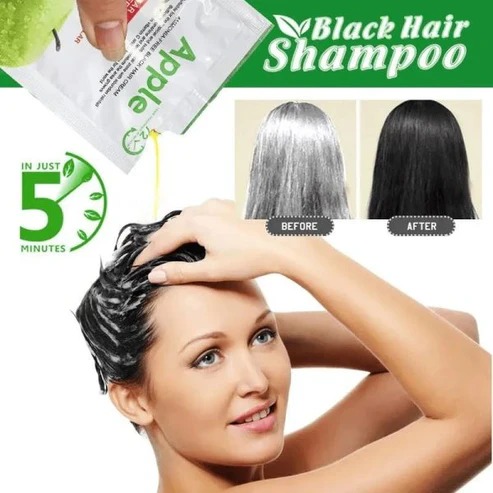Apple Hair Color 500 ml Ammonia-Free Black Hair Color Cream – Natural-Looking Coverage with Nourishing Formula