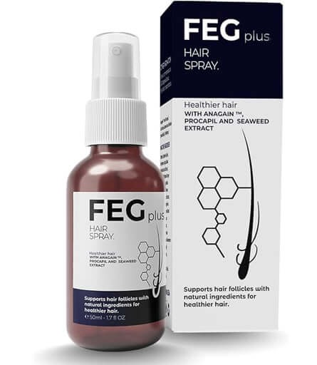 FEG PLUS Hair & Beard Growth Serum Spray 50ml | Seaweed Extract, Rosemary, Redensyl, Anagain & Minoxidil | Anti...