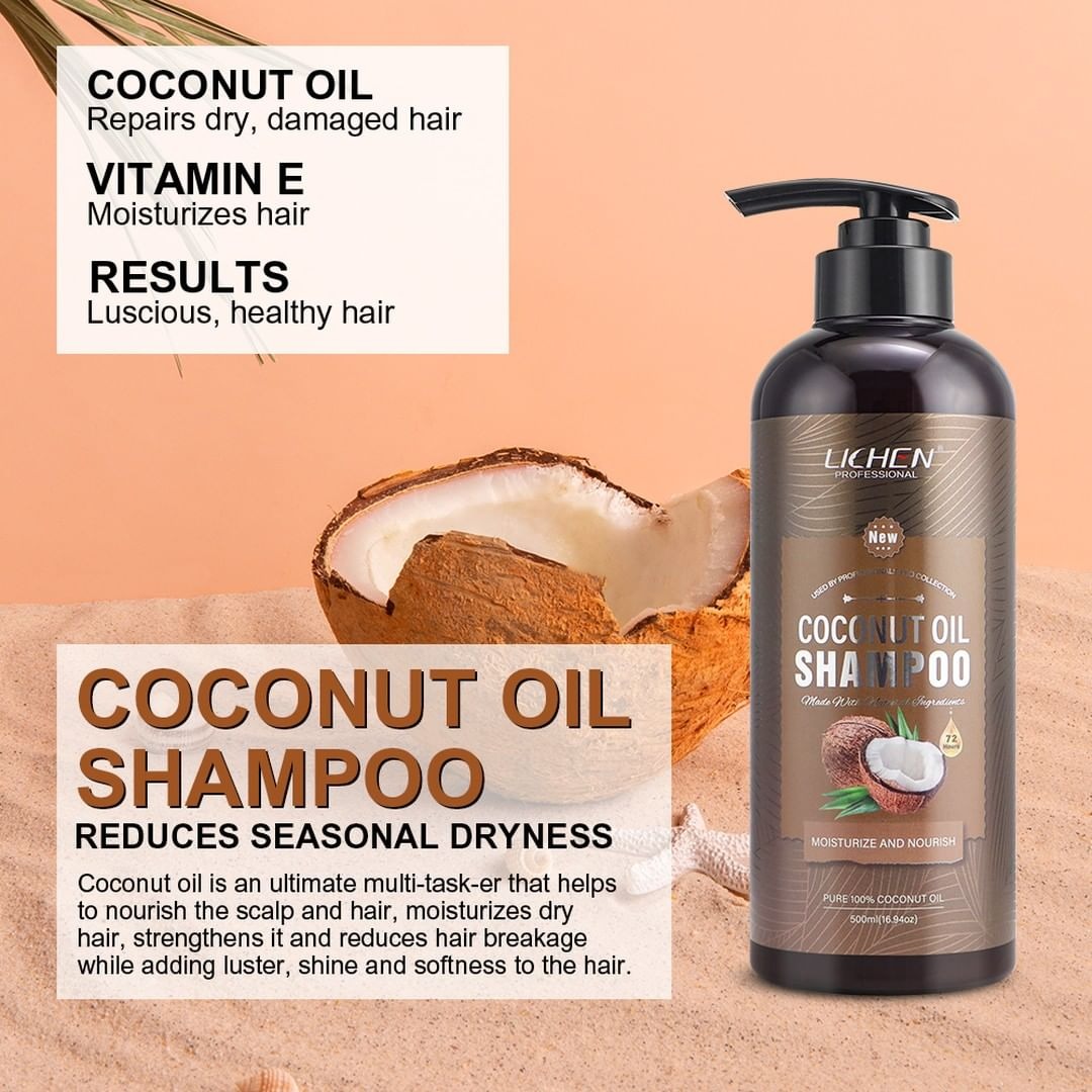 Lichen Hair Shampoo - Lichen Coconut Oil Shampoo, Sulfate Free, Paraben Free, Silicone Free, Color Safe, and Vegan Hair Shampoo - 500 ml buy online in Pakistan