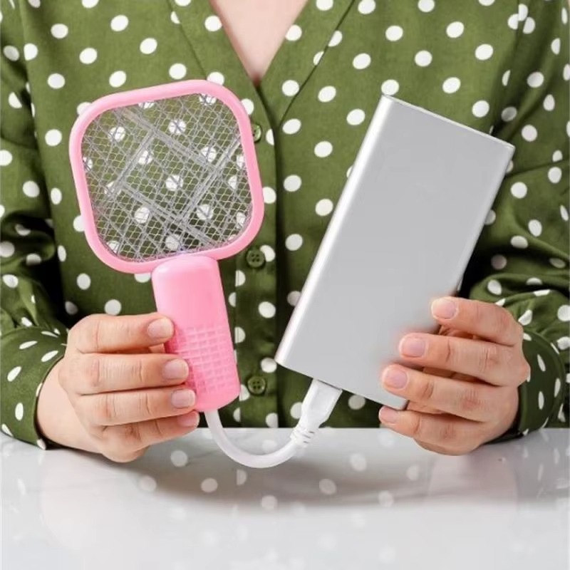 Mini USB Rechargeable Mosquito Racket with UV Light – Portable Electric Bug Zapper & Fly Swatter for Indoor/Outdoor Use, Home, Office, Travel & Camping buy online in Pakistan