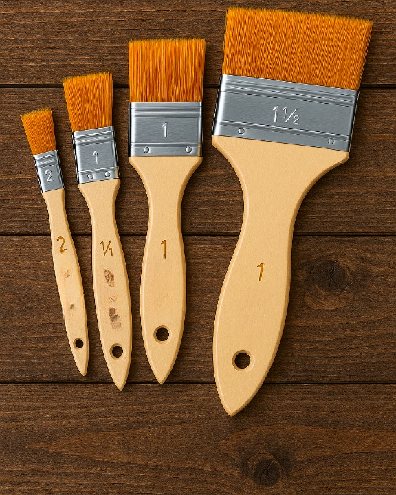 Pack of 4 Nylon Hair Wide and Thin Gesso Base Brushes – Premium Paint Brushes Set for Artists buy online in Pakistan