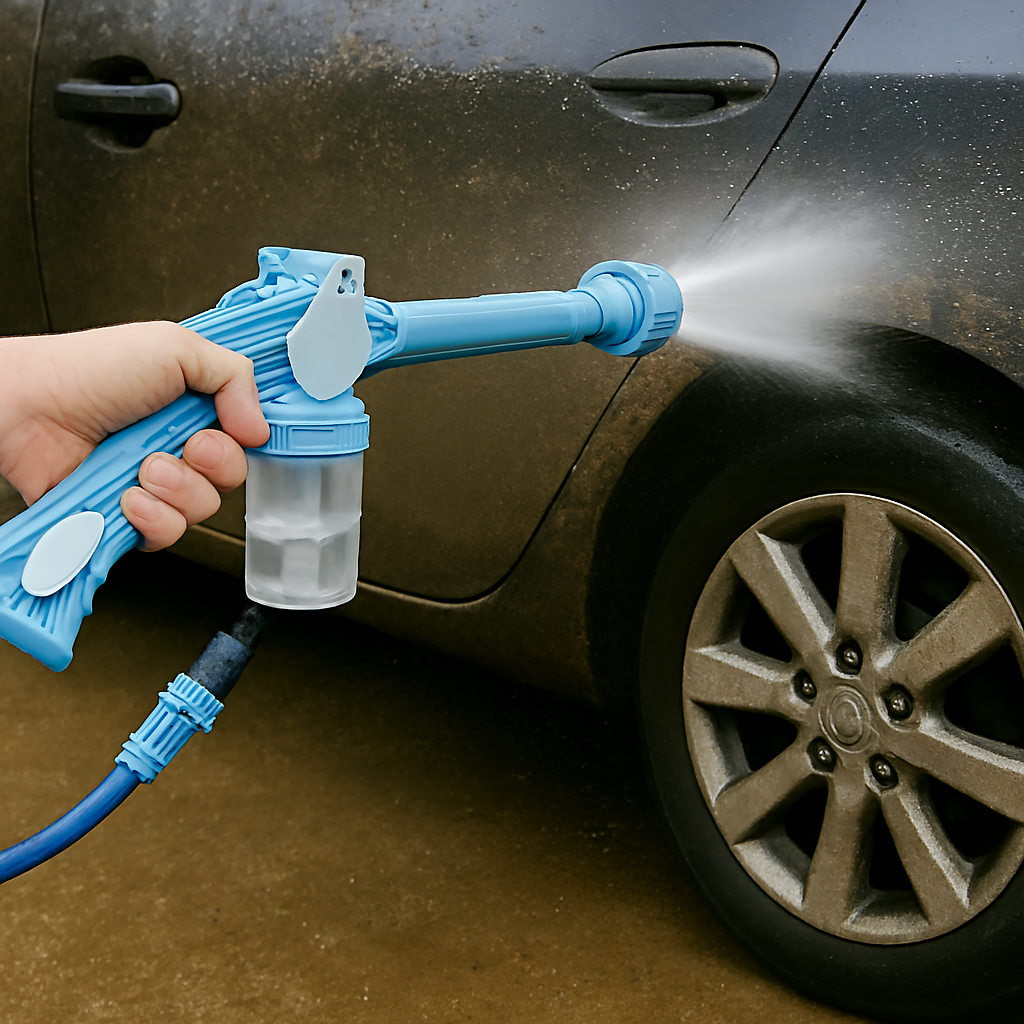 Jet Water Canon 8 In 1 Turbo Water Spray – For Car & Bike Washing, Gardening - Best Quality Water Spray ( Random Col...