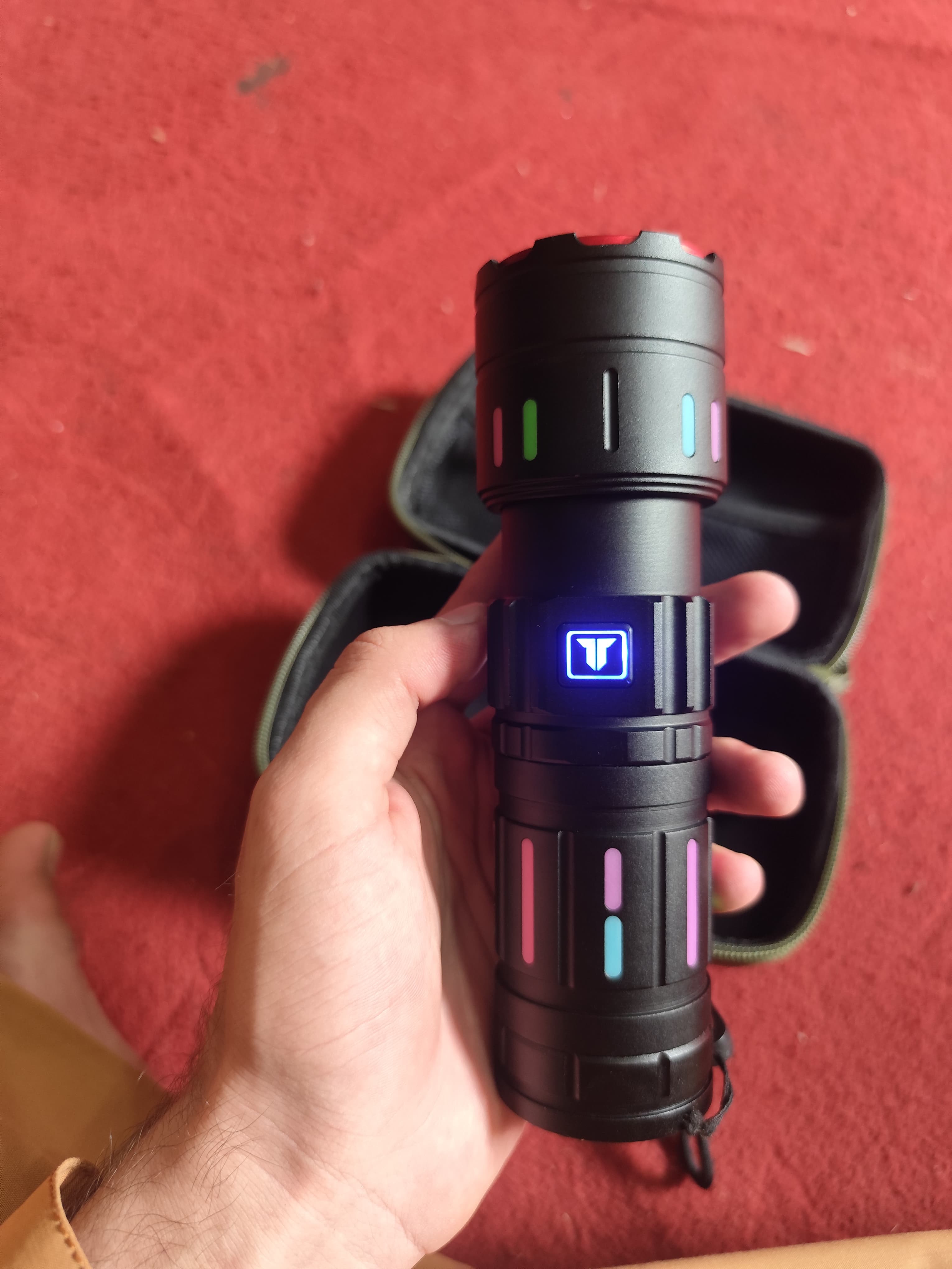 Tactical LED Flashlight Kit with Portable Green Hard Case – High-Powered, Rechargeable, Multi-Mode Light buy online in Pakistan