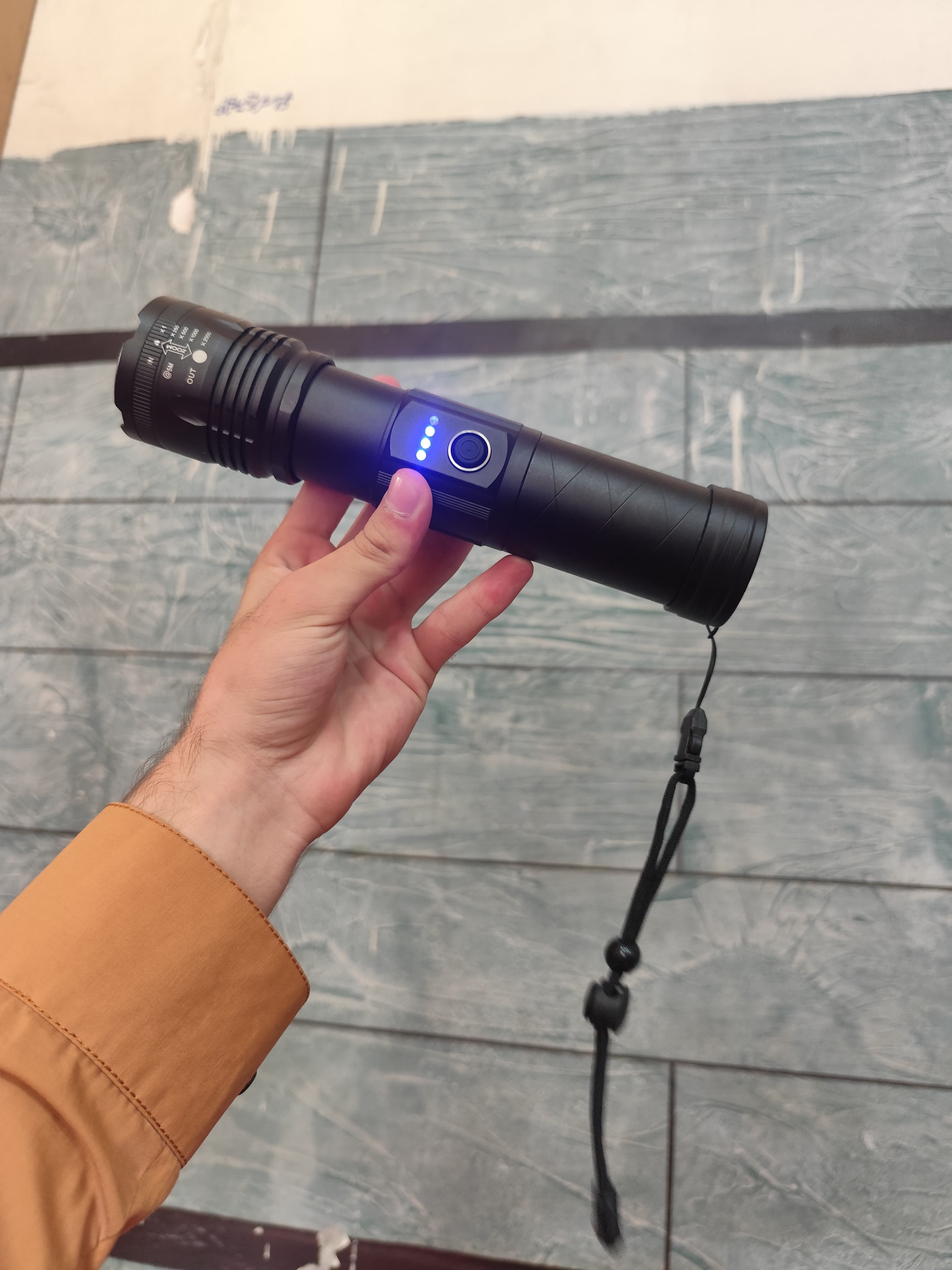 Tactical LED Flashlight Kit SP-38-1 – Rechargeable High Power Torch with 3x18650 Batteries & Portable Hard Case (Range 1.5km) buy online in Pakistan