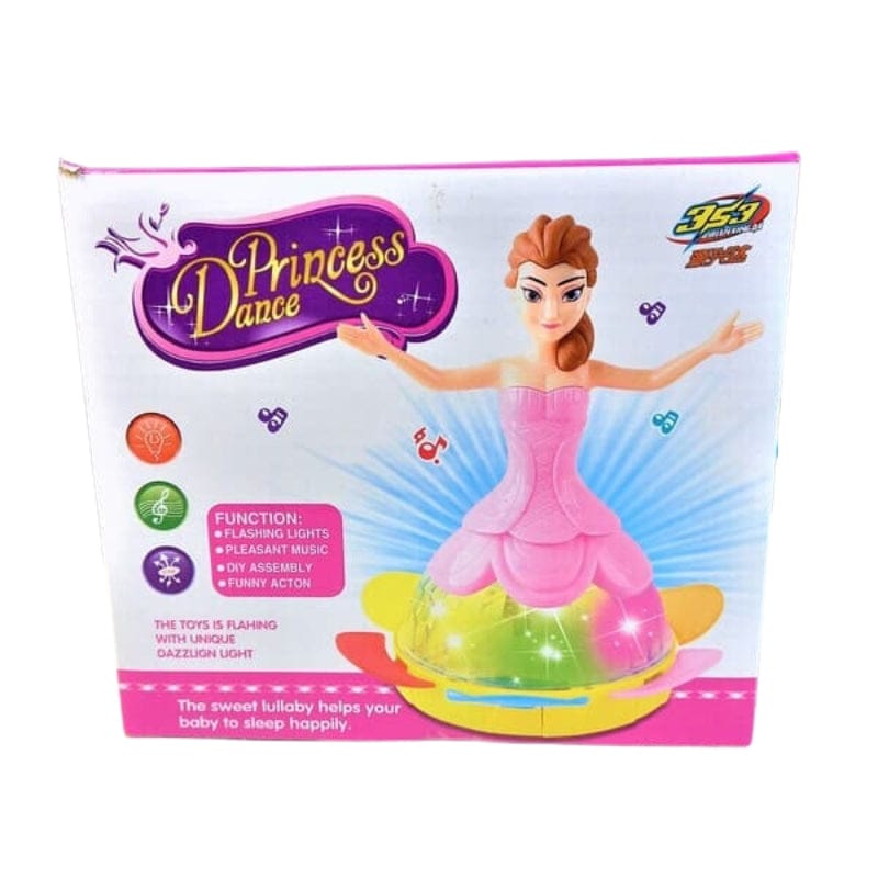 Princess Dancing Doll Toy with 3D Lights, Music & Rotating Movement – Musical LED Doll for Kids buy online in Pakistan