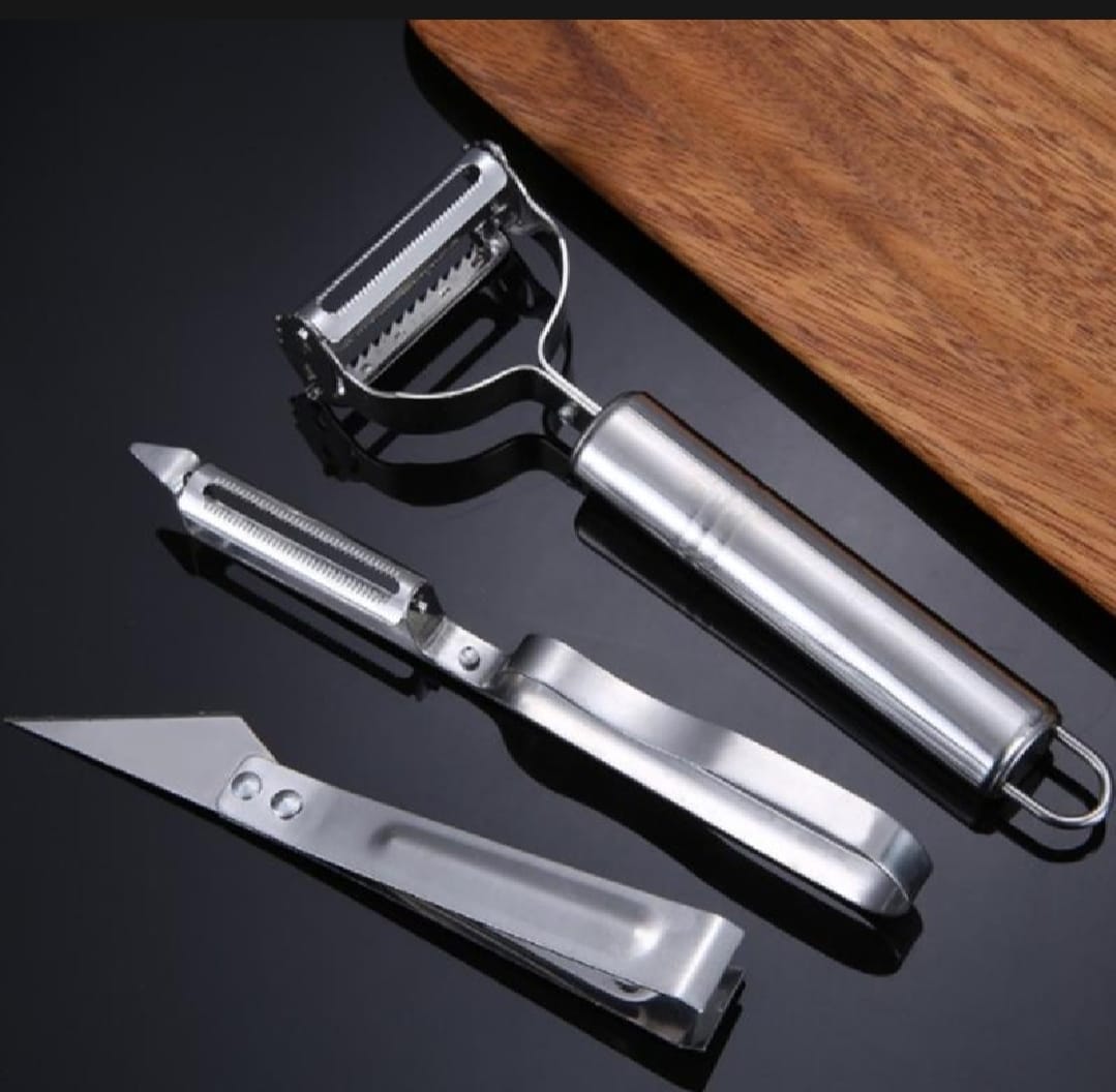1 Set Stainless Steel Peeler & Slicer – Multi-Function Vegetable & Fruit Grater Tool buy online in Pakistan