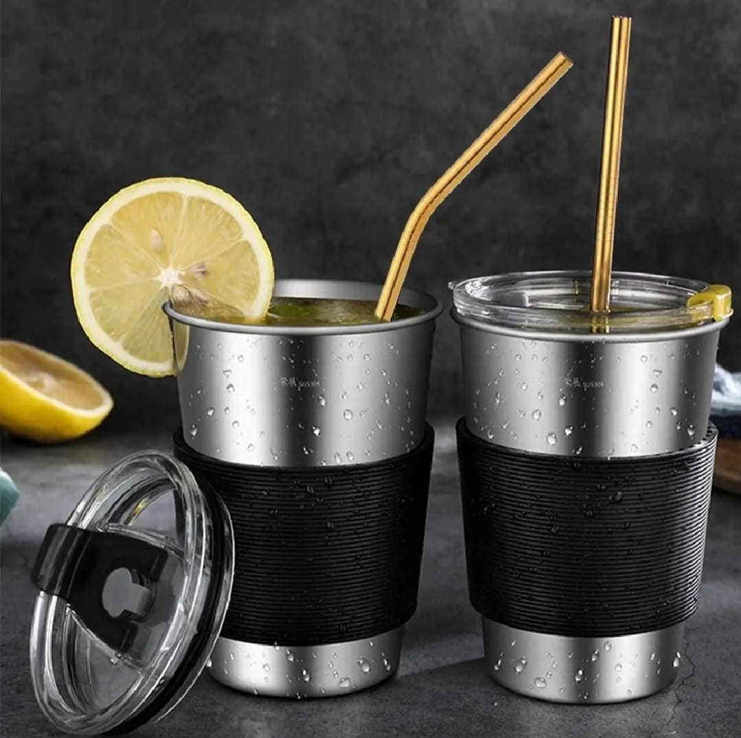 Set of 6 Colorful Reusable Metal Straws – Stainless Steel Drinking Straws with Eco-Friendly Design for Home, Travel & Parties buy online in Pakistan