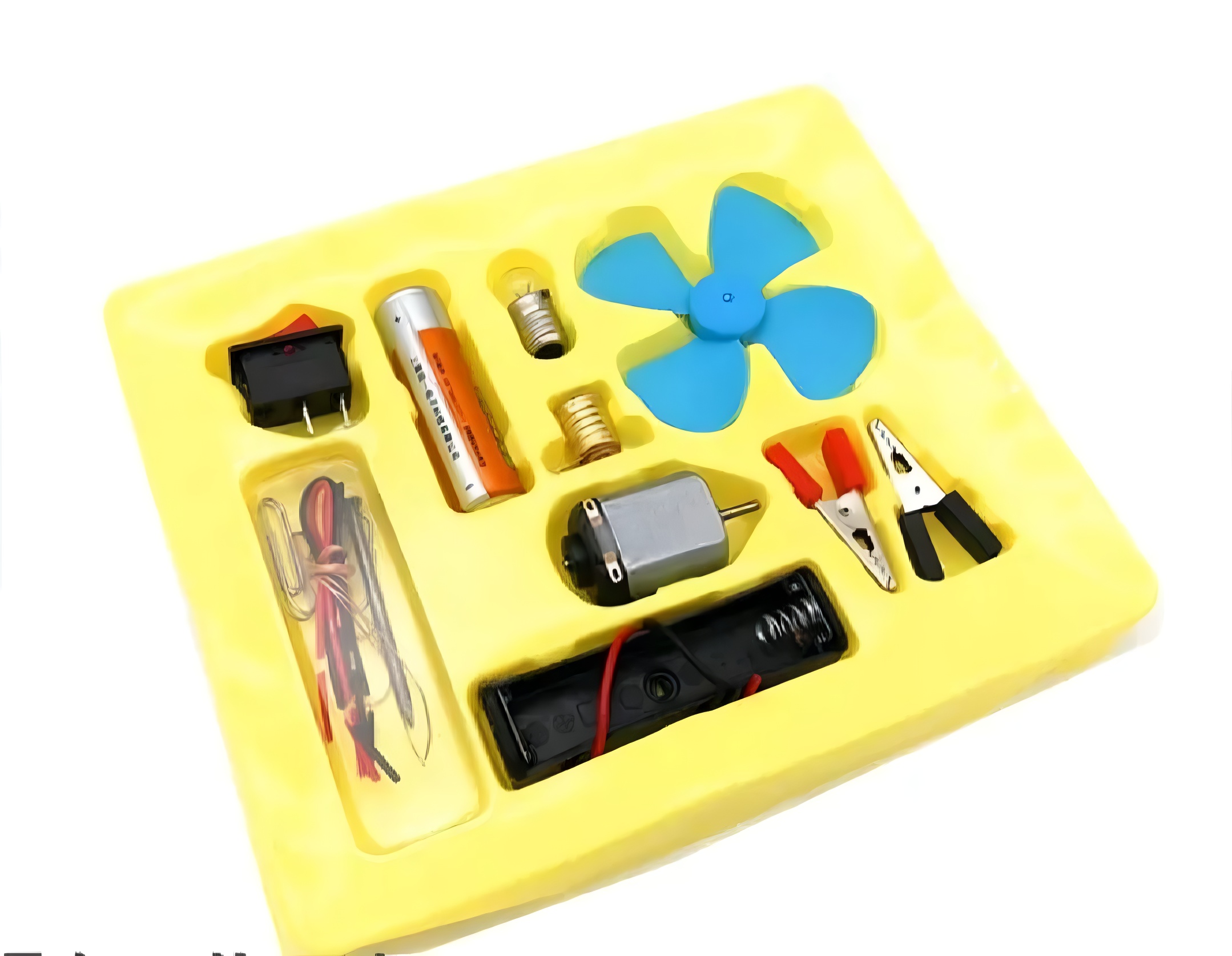 Bulb and Fan Electric Science Experiment Kit for Kids and Adults – DIY STEM Educational Toy for Physics Projects, Model...