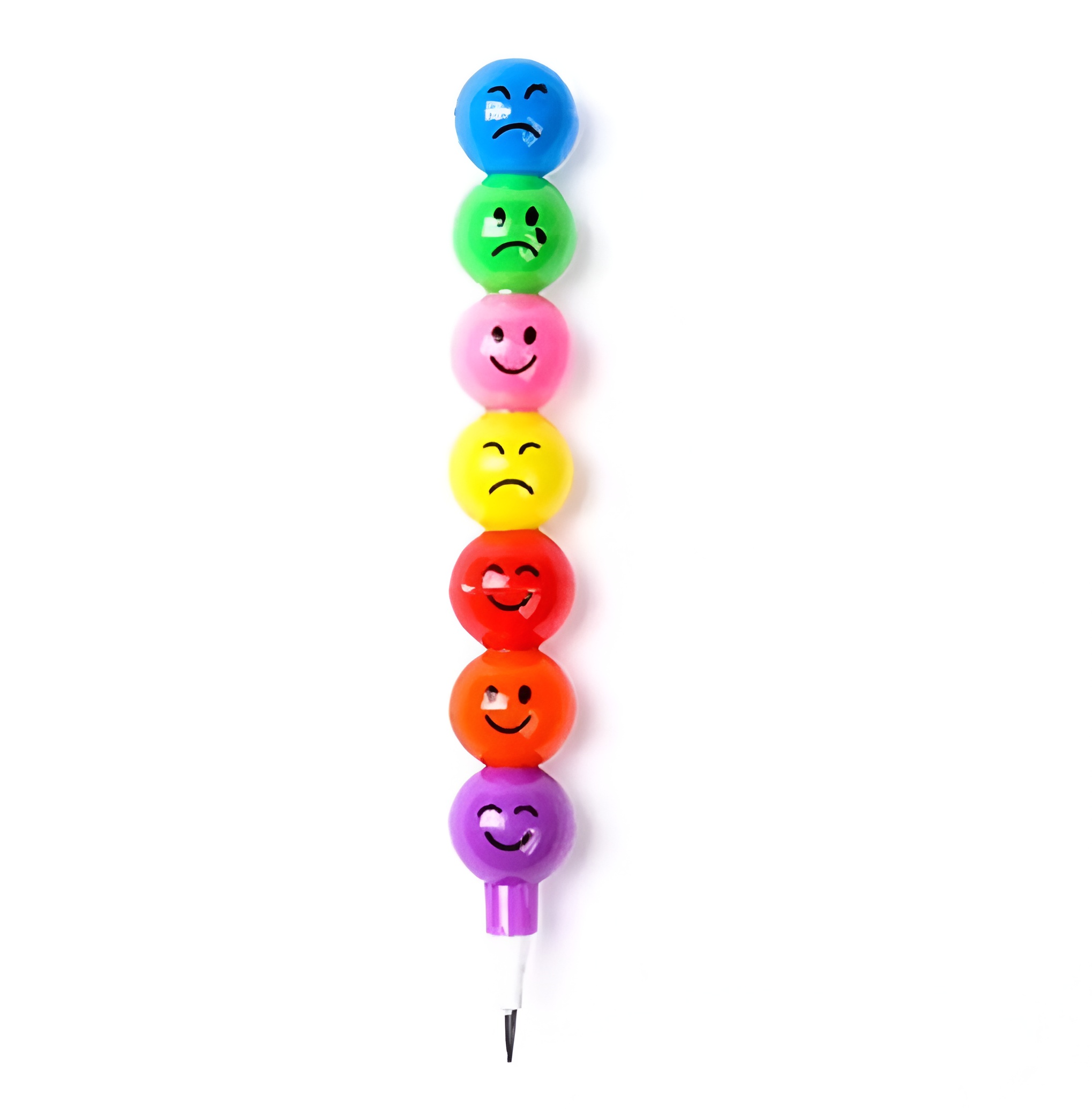 4 Pcs Smiley Cartoon Stationery Pencils – Fun Rainbow Pens with Cute Funny Faces for Kids, Students, and Gifts (Random Color) buy online in Pakistan