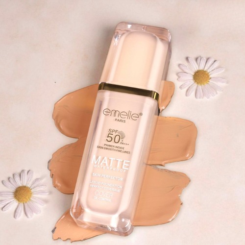 Emelie Paris SPF 50+ Foundation with Primer (30 ml) – Full Coverage, Waterproof, Matte Finish - Shade # 1 buy online in Pakistan