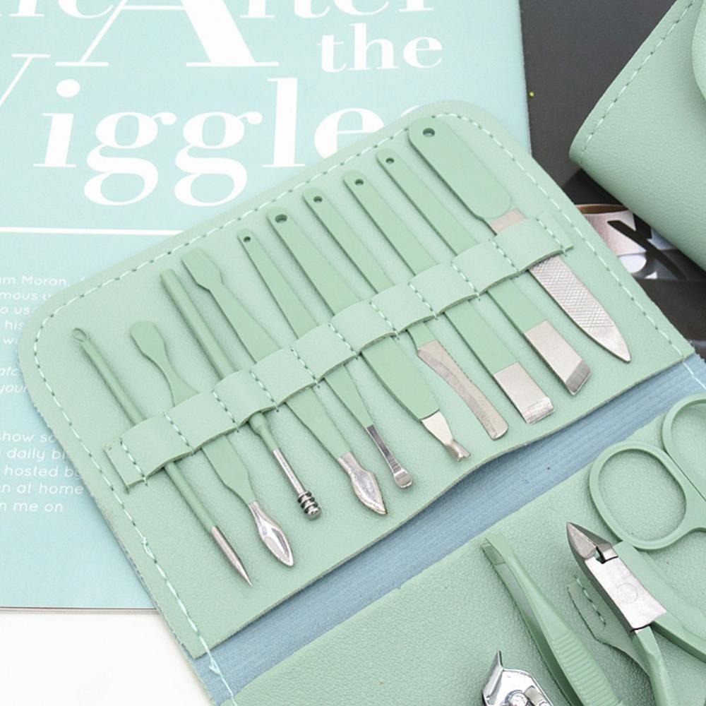 16-Piece Manicure & Pedicure Kit – Premium Stainless Steel Nail Care Set for Hand, Foot & Facial Grooming | Trav...