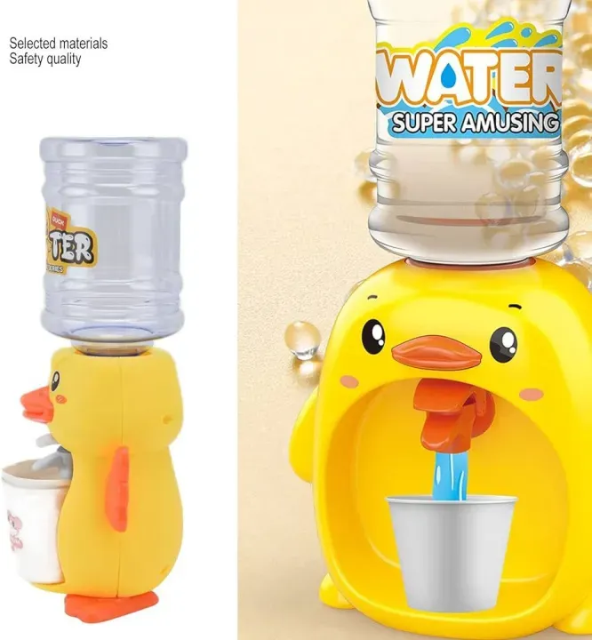 Mini Duck Water Dispenser Toy Drinking Fountain – Cute Yellow Duck Design with Realistic Water Flow, Eco-Friendly ABS Ma...