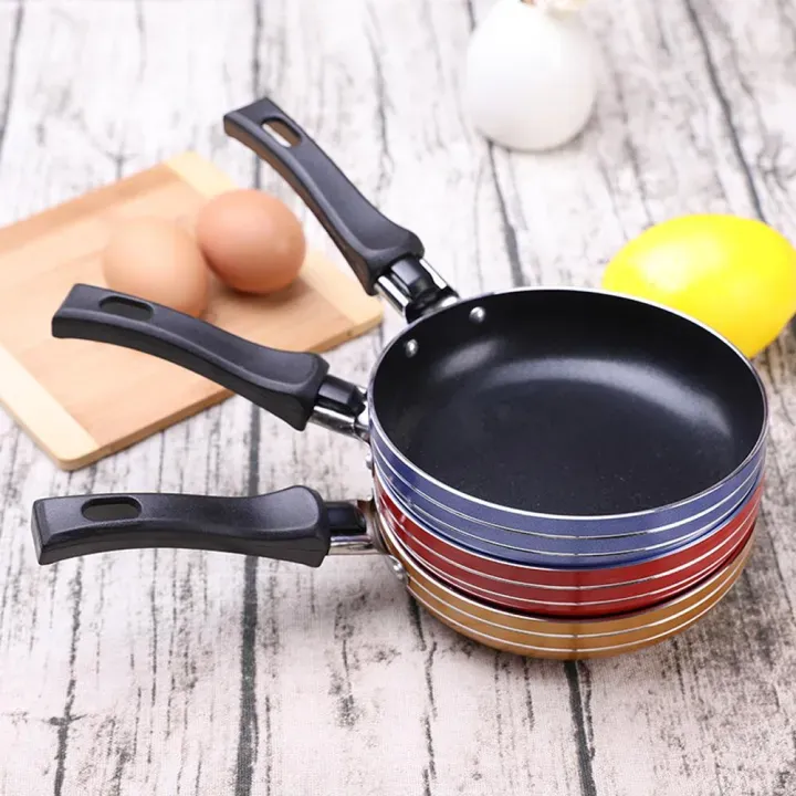 Frying Pan Mini Thick Non-stick Flat Pan Stainless Steel Pancake Fryer Kitchen Cookware buy online in Pakistan