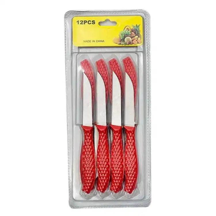 12Pcs Mini Stainless Steel Knife Set – Compact 14.5cm Carbon Steel Knives for Daily Cutting & Chopping (Random color) buy online in Pakistan