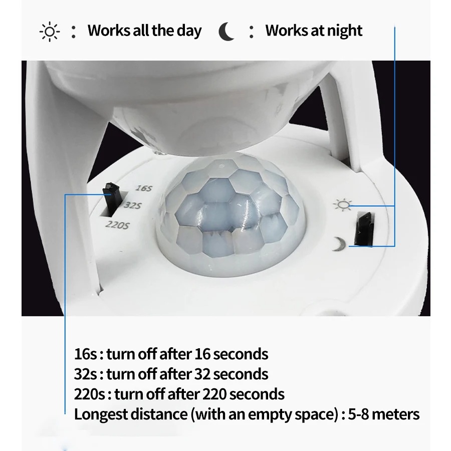 Infrared Motion Sensor Lamp Holder – 360° Smart Light Socket with Automatic On/Off Detection buy online in Pakistan